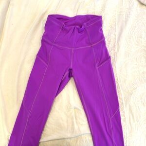 moonlit Magenta wunder train high rise leggings, size 0